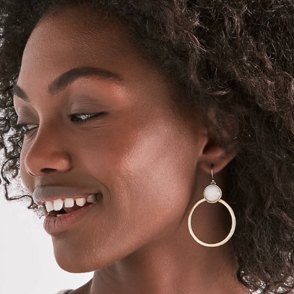 NWT Lucky 🍀 Brand Gold Set Stone Drop Earrings - Picture 3 of 3